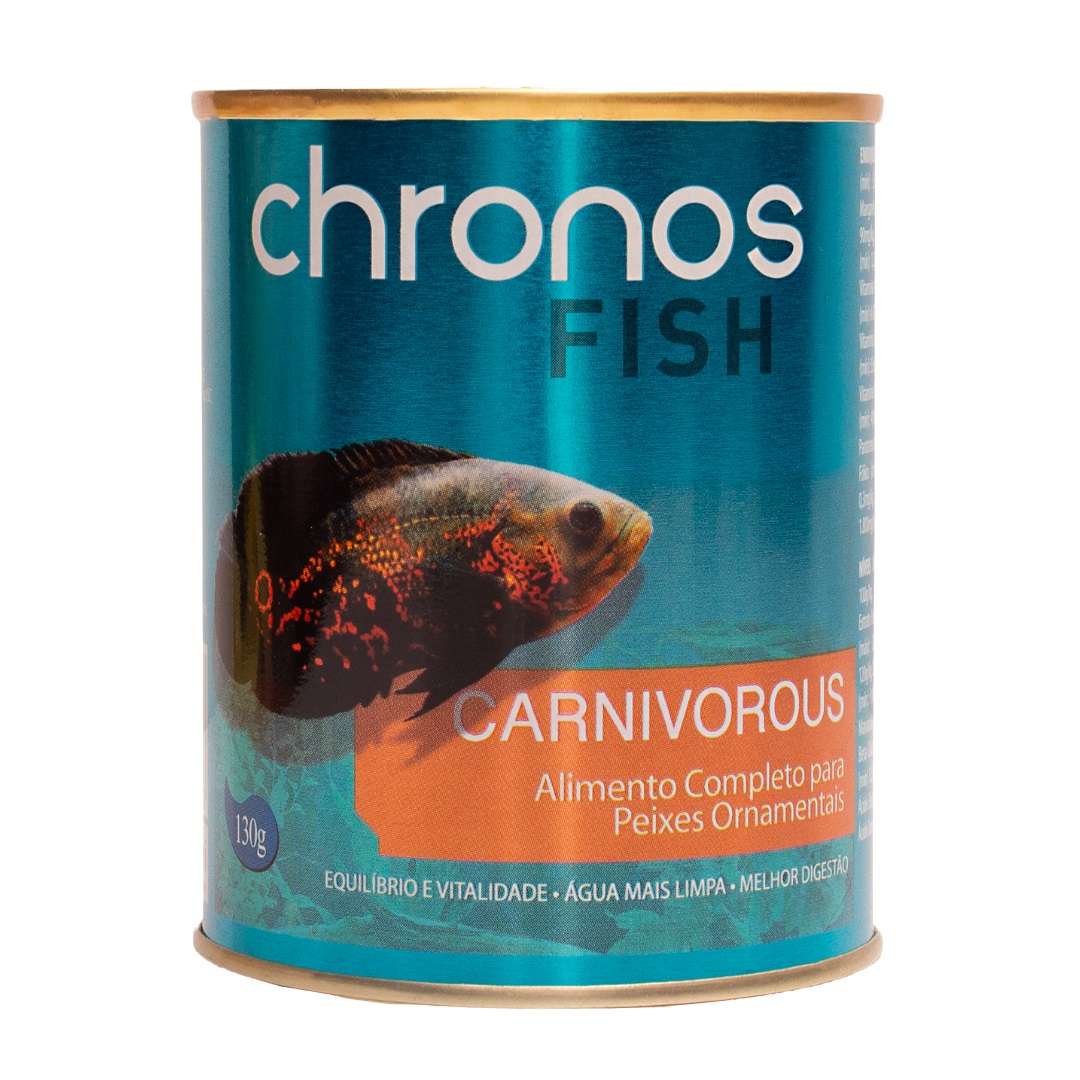 Ração Chronos Fish Carnivorous 130g para Peixes Ornamentais