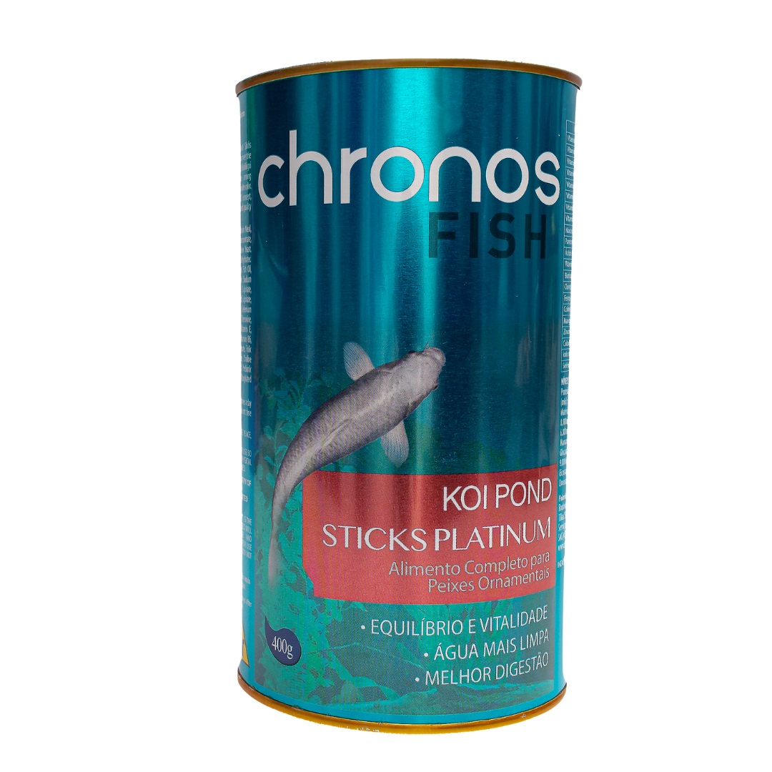 Ração Chronos Fish Koi Pond Sticks Platinum 400g Polinutri