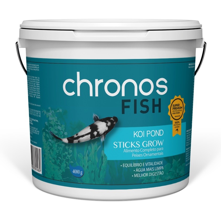Ração Chronos Fish Koi Pond Sticks Grow 4000g Polinutri
