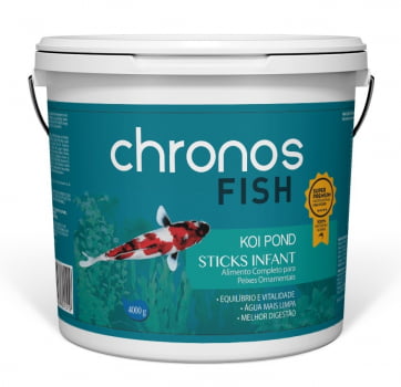 Ração Chronos Fish Koi Pond Sticks Infant 4000g Polinutri