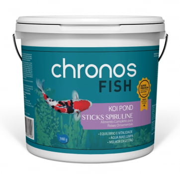 Ração Chronos Fish Koi Pond Sticks Spiruline 3,9kg Polinutri