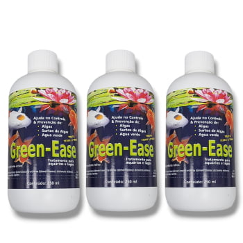 Kit 3 Algicida Green Ease 250ml - Removedor Algas Lagos